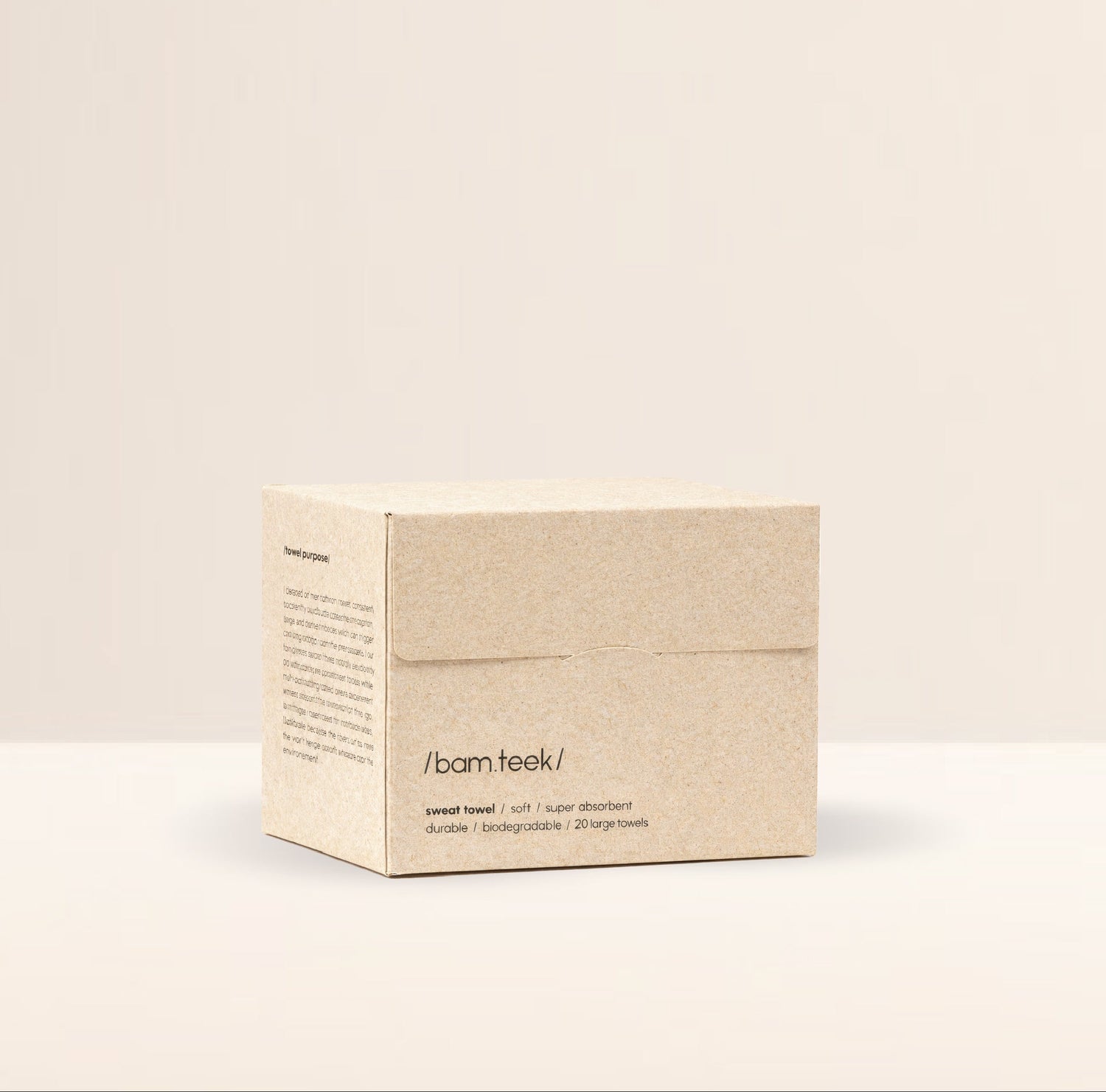 Hand reaching for a single-use sweat towel from the Sweat Bundle by bamteek